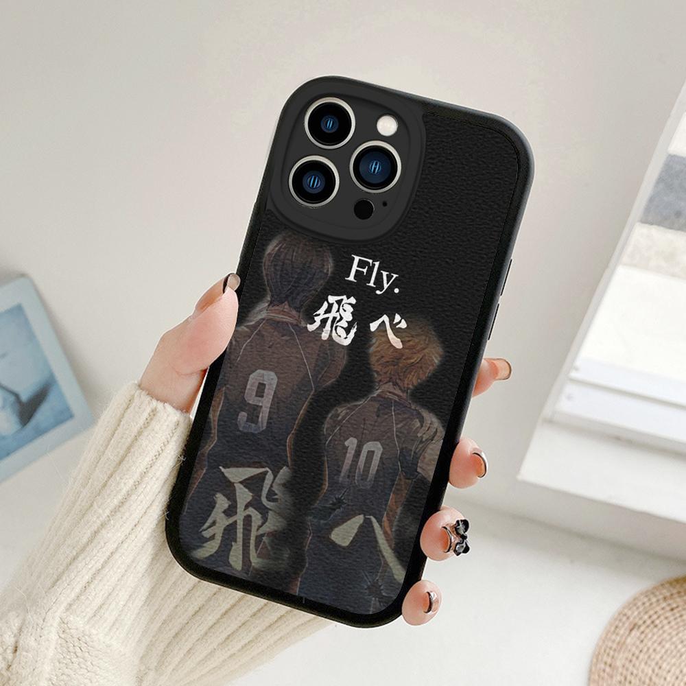 Volleyball Haikyuu Anime Phone Case for Iphone 14 13 11 12 Pro MAX 13 12 MiNi 7 8plus 14 13 11 PRO X XS 12 11 XR Lambskin Covers
