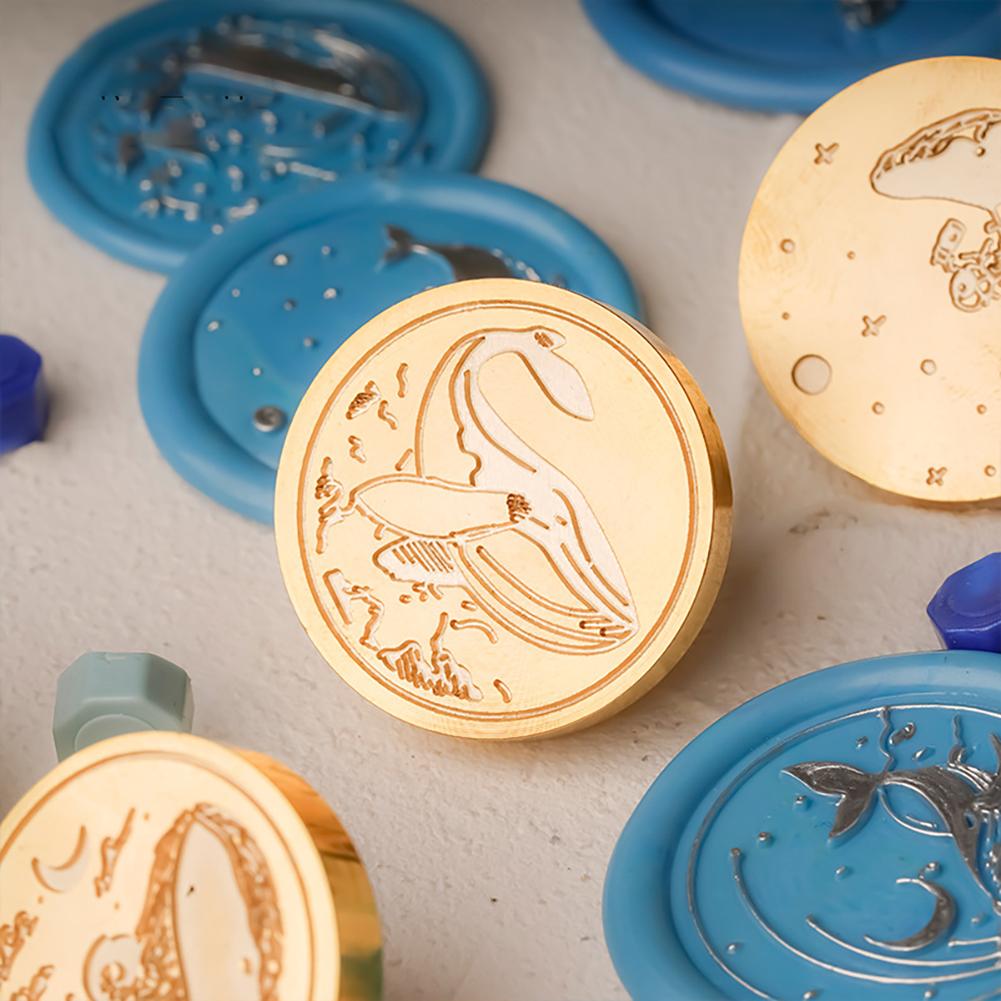 Blue Whale Wax Seal Stamps Fire Lacquer Dolphin Sealing Stamp Head For Scrapbooking Cards Wedding Invitation Decoration