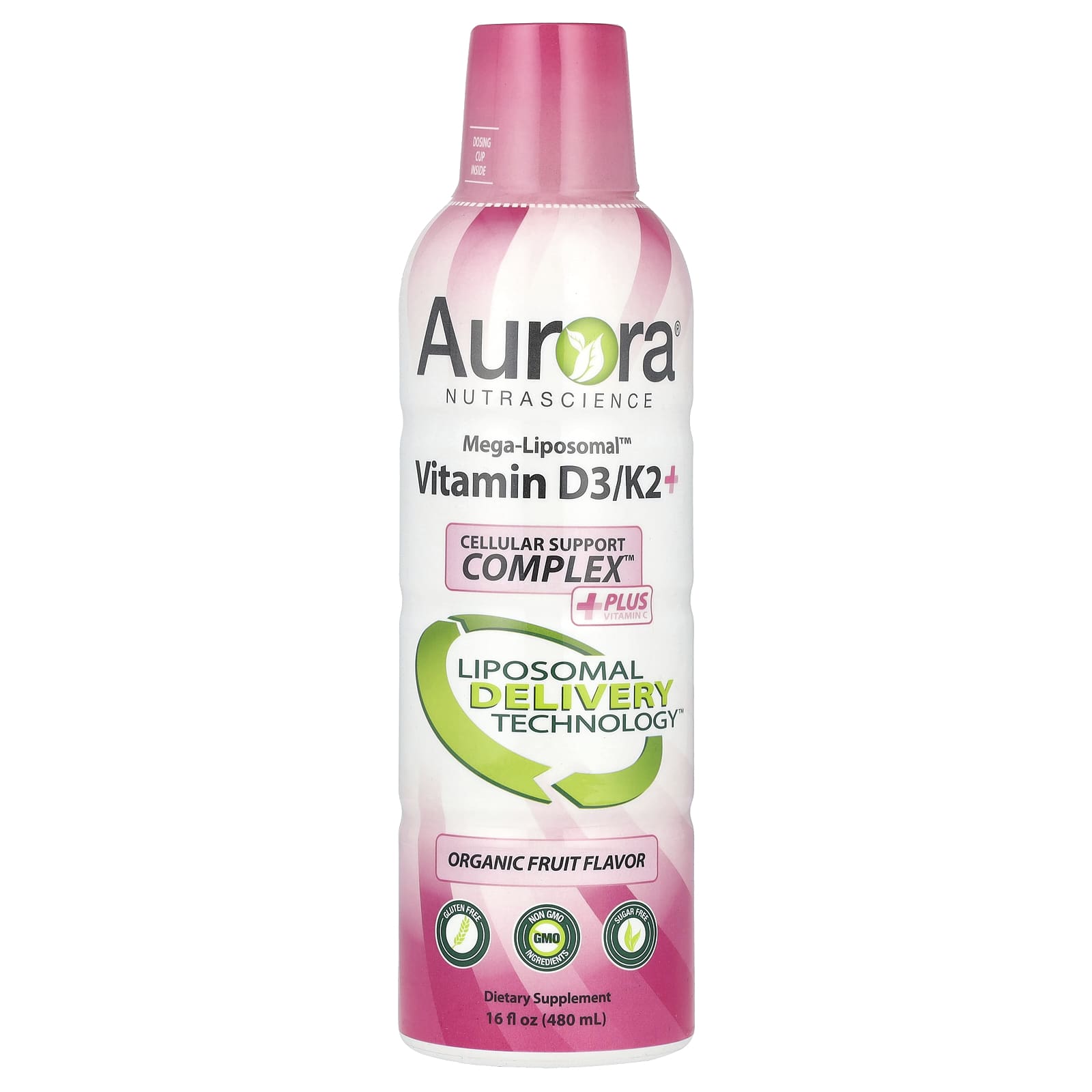 

Mega-Liposomal™, Vitamin D3/K2+ Plus Vitamin C, Organic Fruit Flavors, 480 Ml (16 Fl Oz)