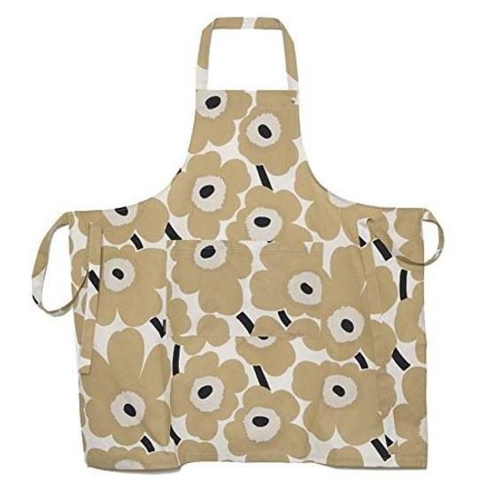 Marimekko Apron Pieni Unikko Off-WhiteBeigeDark Blue cm