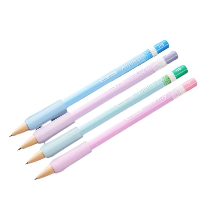 Student Mechanical Pencil Slip Resistant Silicones Grip, Posture Correction Automatic Pencil Twist Action for Student