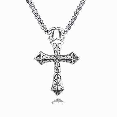 Street Trendy Male Hiphop Hip Hop Titanium Steel Necklace Personalized Military Brand Men And Women Pendant