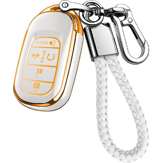 JOYEAR for Honda Key Fob Cover with Keychain Compatible with 2022-2025 Accord Civic HR-V CR-V Pilot Sport 2026 Passport SI EX EX-L Touring Car