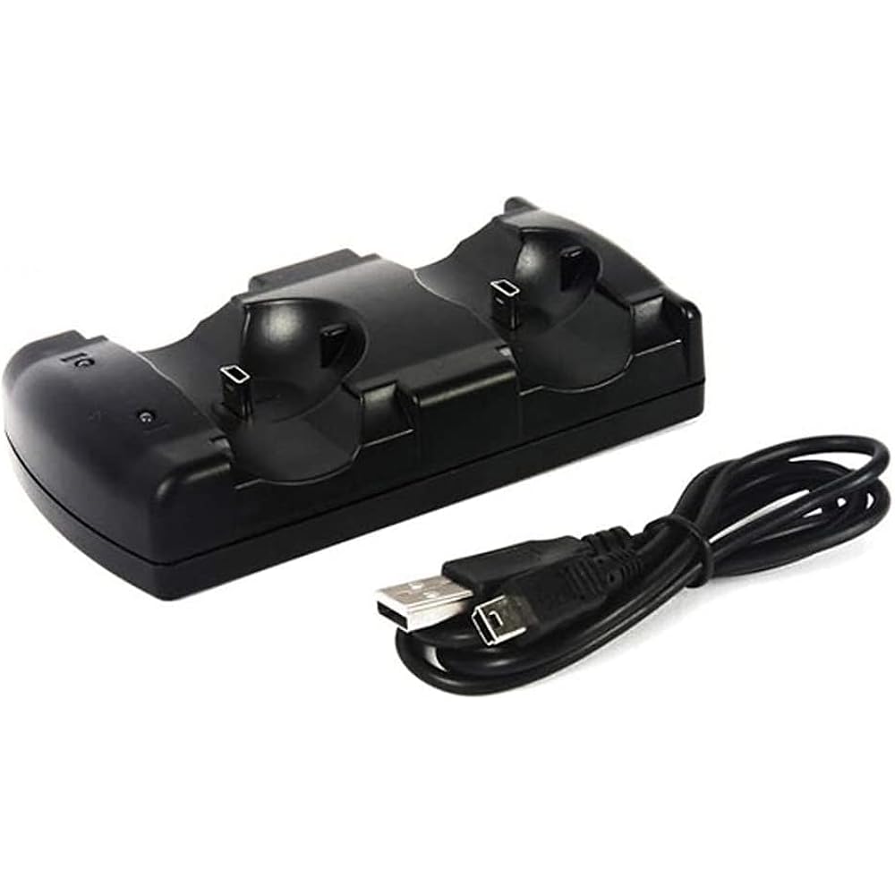 Compatible with charging 2 PS3 wireless controller chargers at the same time