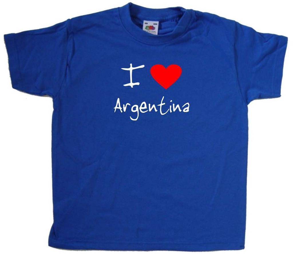 I Love Heart Argentina Kids T-Shirt