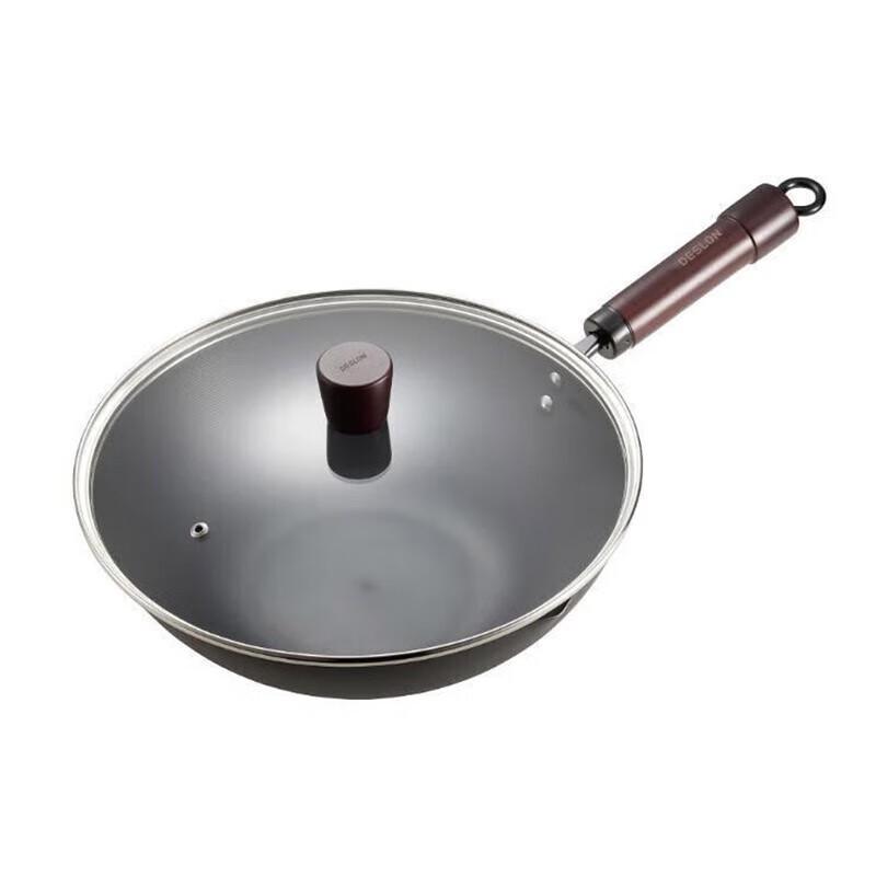 DeShilang 30cm Nitrided Uncoated Wok 30cm