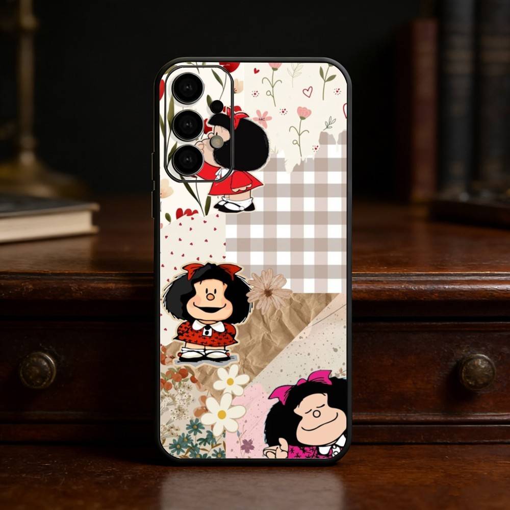 

Hot Mafalda phone Case For Samsung S25,24,21,22,23,30,Ultra,20,Plus,Fe,Lite,Note Soft Black Cover Samsung S105G