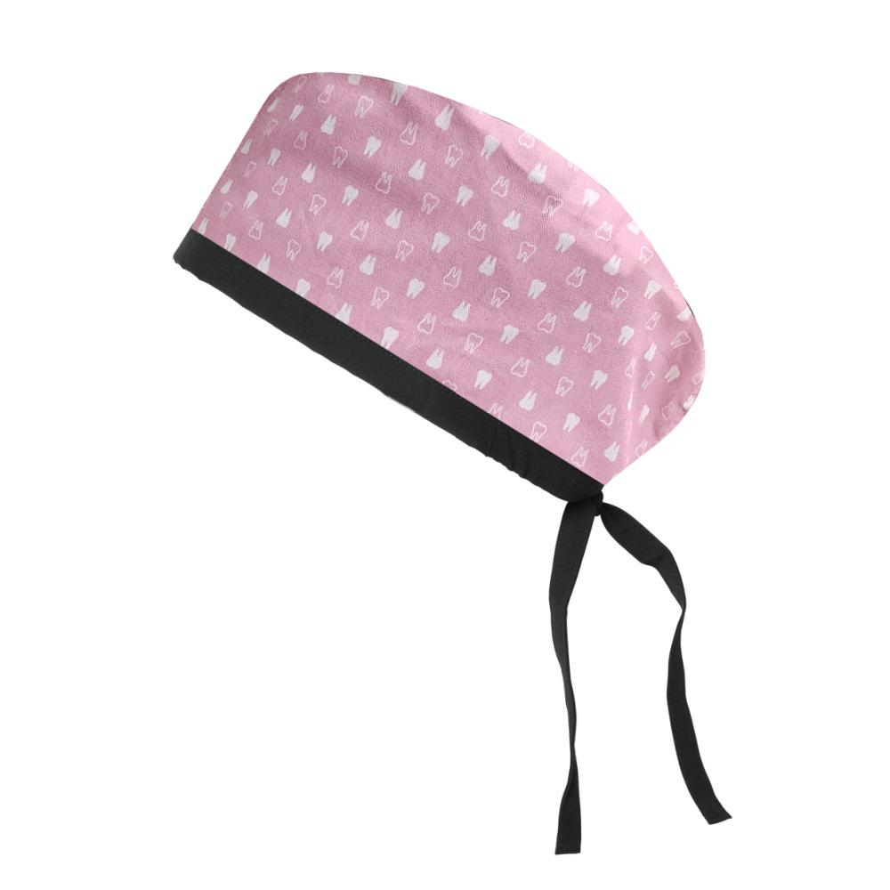 Adjustable Cotton Surgical Cap with Cartoon Print for Women and Men