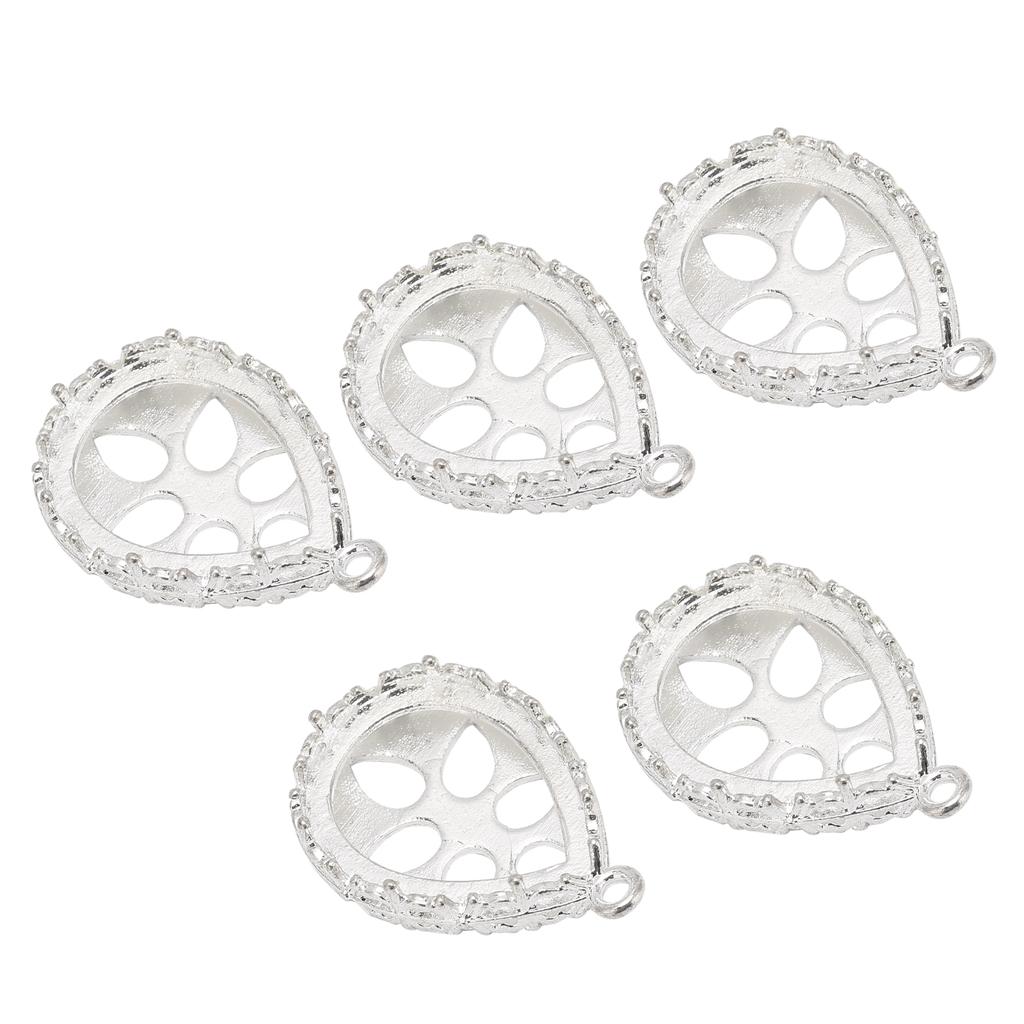 5 Pcs Alloy Pendant Base Jewelry Making Pendant Bezel Resin Molds Pendant Tray for DIY
