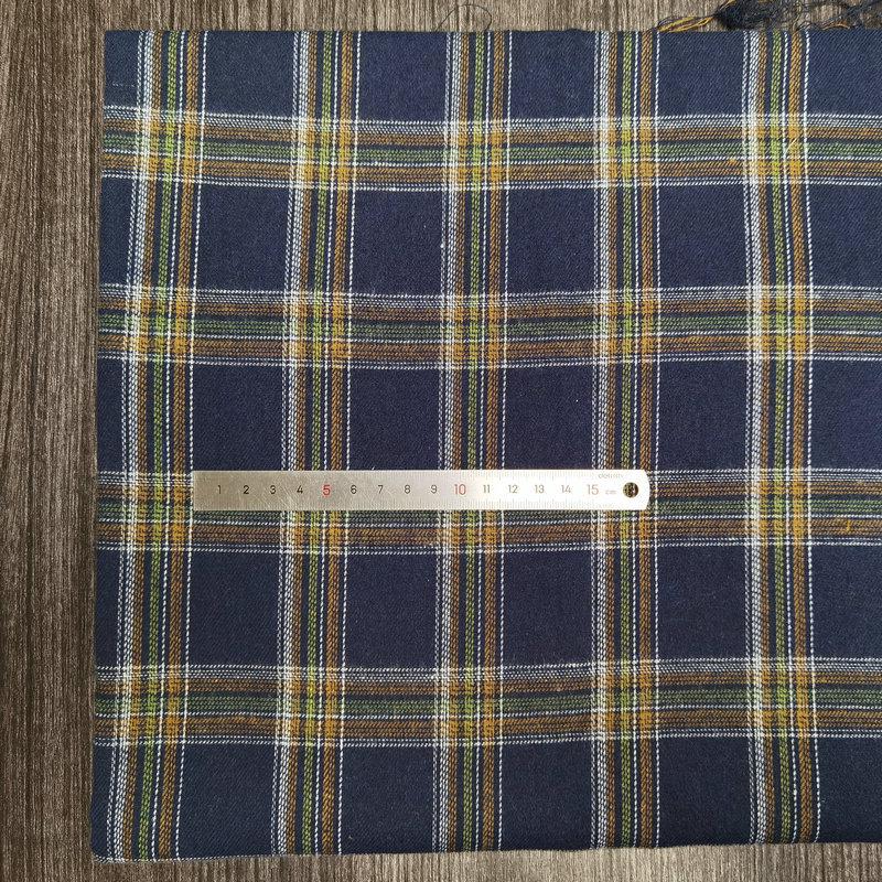 Spot Color-Woven Plaid Jacquard Fabric for Children's Autumn/Winter Brushed Polyester-Cotton Shirts