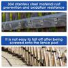 200 Set Stainless Steel Fence Wire Clamps Garden Durable Fasteners Fence Clips for 12-16 Gauge Welded Wire To Wood Metal