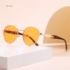 Ins Vintage Round Punk Sunglasses Women Fashion  Gradient Shades Eyeglasses Men Trending Metal Sun Glasses UV400