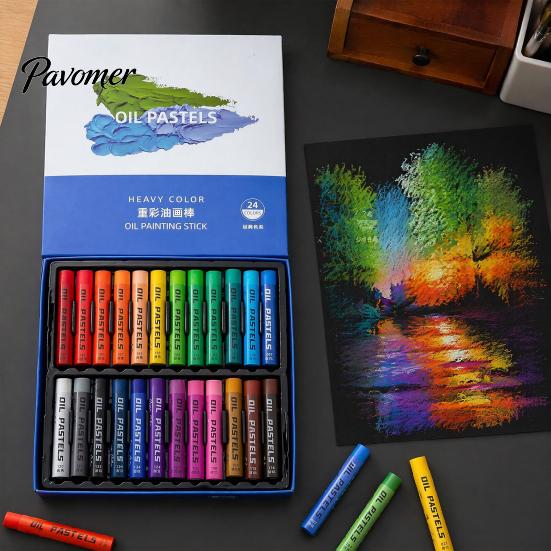 Professional Oil Pastel Set Water-soluble Set, Water-Soluble Painting Stick, High Water Soluble Sketching Crayons Coverage Multi Color Crayons,