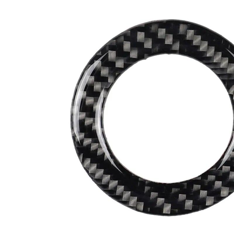 Car Real Carbon Fiber Steering Wheel Panel Logo Cover Frame Trim For VW Golf  6 7 MK6 MK7 Jetta MK5 Passat B6 B7 Polo Touareg