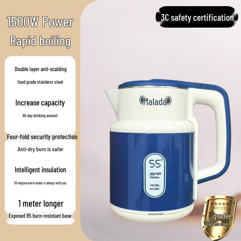 Wanlida 2025 Electric Kettle: Automatic Power-Off, Large Capacity, Insulated Boil, Household Use