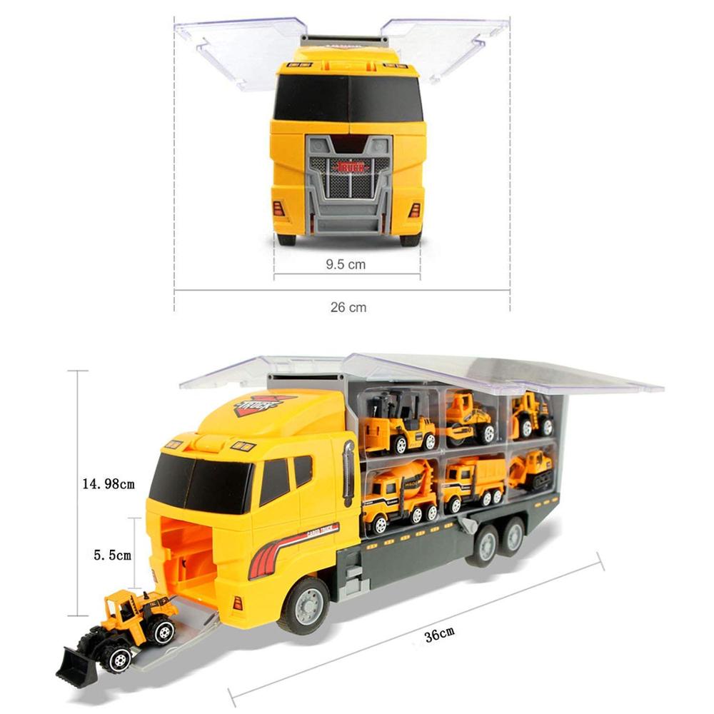 12in1 Alloy Engineering Trucks 1:64 Mini Construction Model Vehicle Mini Alloy Cars Loader Tractor Excavator Toy for Boys Gifts