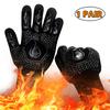 1PC / 1 Pair Oven Gloves, Oven Mitts, Heat Resistant Fireproof Non-Slip Silicone BBQ Grill Gloves for Cooking Barbecue Baking