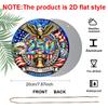 2D Flat Retro Round Aluminum Wall Hanging, 250th Independence Day Lettering Design, Indoor Outdoor Wall Decor, Commemorative Home Gift