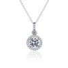 Necklace For Women Sterling S925 Silver With White Gold Plated Lab Diamond Jewelry Wedding Pendant ZircomGood product