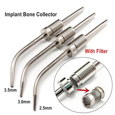 Implantáty zubních sacích trubic Sběratel kostí s filtrem Chirurgická odsávačka Foukací trubice Sací dentální chirurgické nástroje