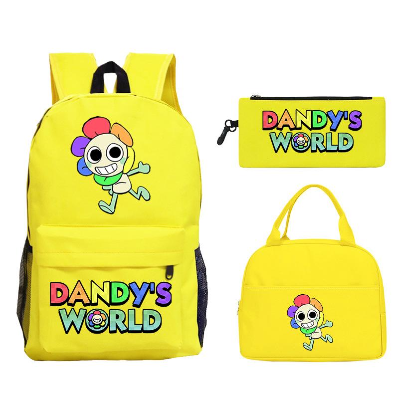 New Dandy's world game merchandise personalized printing primary and secondary school schoolbag three-piece set