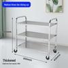 Three-Tier Stainless Steel Meal Cart for Restaurant and Hotel Use