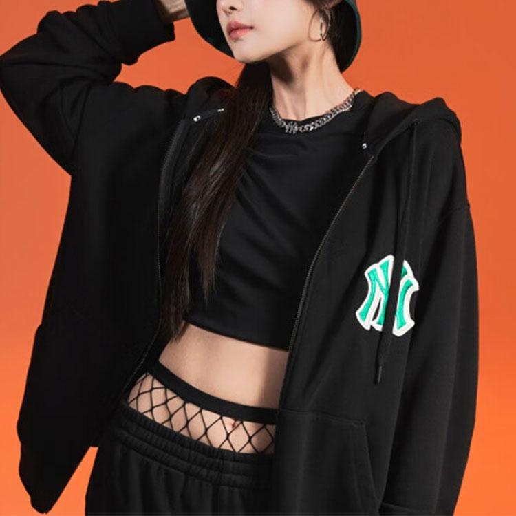 New MLB Mlb Base Logo Jacket Men's Black 3ATRB0224-50BKS