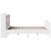 Solid Wood Bed with Shelf Without Mattress White 160x200 cm Pine