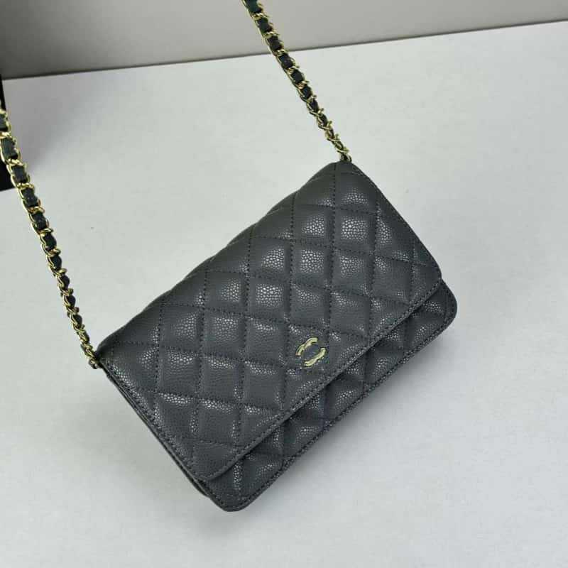 Stil WOC Fortune Tasche Leichter Luxus CF Litschi Muster Einzel-Schulter Umgehängte Kette Rautenförmig Damen