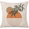 Printed Throw Pillow Case For Sofa Nordic Leaves Style Cushion Cover Pillow Case Home Decor 18 X 18 Inches