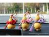 Lu Yi Handmade Eternal Flower Fortune and Prosperity Car Hanging Pendant - Chinese Style New Year Blooming Rose Gourd Decor.