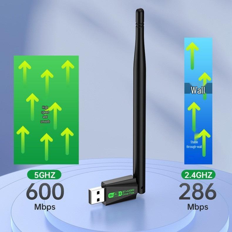 Dual-Band USB WiFi & Bluetooth Adapter: Driver-Free Wireless Network Receiver