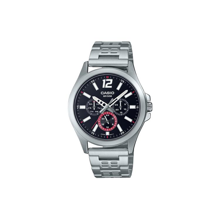 CASIO STANDARD Quartz Movement Stainless Steel Strap Watch Men s Watches Black Dial MTP-E350D-1B Black Dial