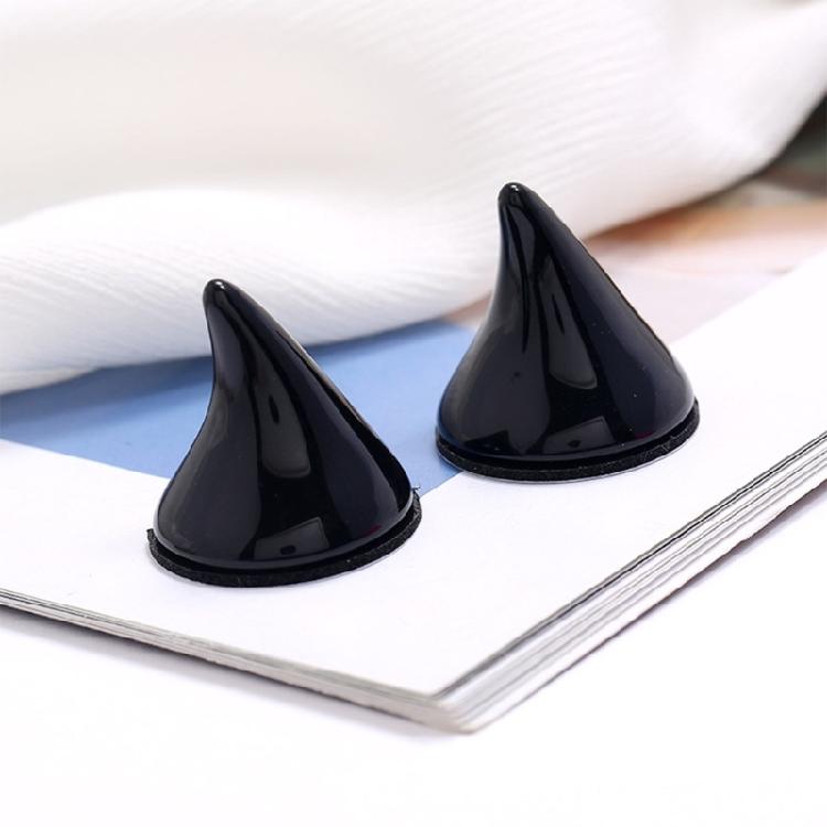 Novelty Black Cartoon Horns Resin Sticker Cosplay Horns Costume Quality Decoration Accessory for Personalized Style Lover