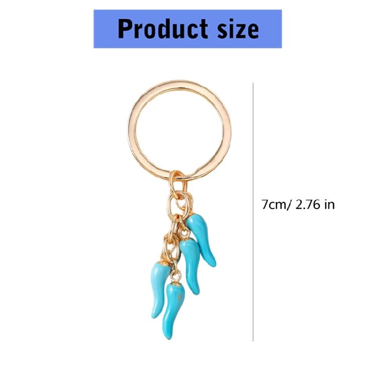 Portachiavi Creativo a Forma di Peperoncino Anello Portachiavi in Lega Accessorio Decorativo Portafoglio Auto Ciondolo da Appendere per Borse Regali