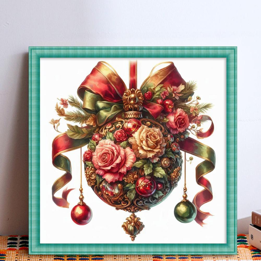 Full Embroidery Eco-cotton Thread 11CT Printed Xmas Cross Stitch Kit Art 40x40cm