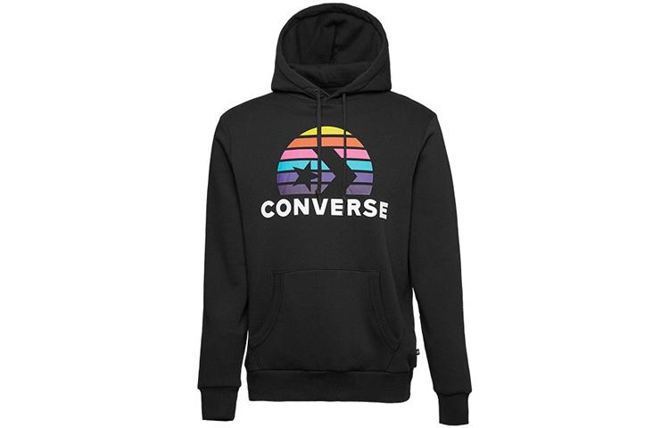 Converse Men's Black Sweatshirts Hooded Moderate Regular 10018993-A01 Cm