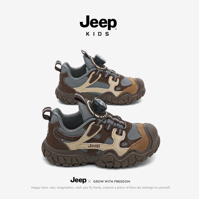 

Сетчатые кроссовки Jeep для детей: Легкие, износостойкие, удобные кроссовки для бега для мальчиков и девочек на весну и осень 2026 года. 38 серый/синий