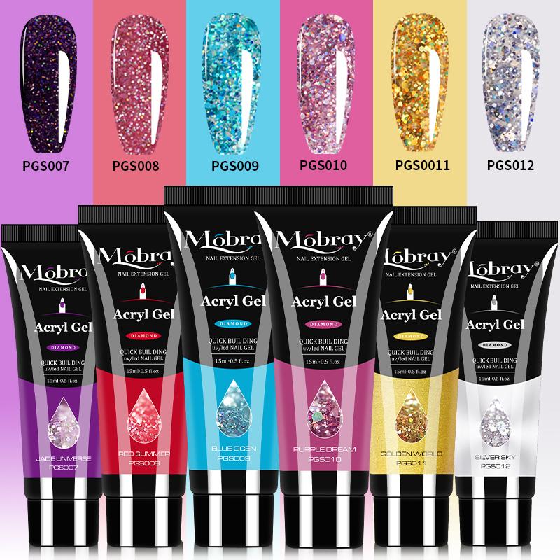 Mobray Poly-Nagel-Gel-Set, Maniküre-Set, Gel-Nagelhautschieber, Fingerverlängerungsform, Nagel-Kit, alles für die schnelle Verlängerung, Maniküre-Set