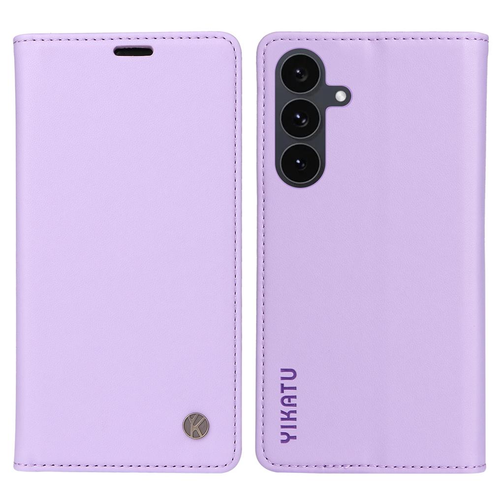 For Samsung Galaxy S25 FE Phone Cases YIKATU Magnetic Closure PU Leather Mobile Cover
