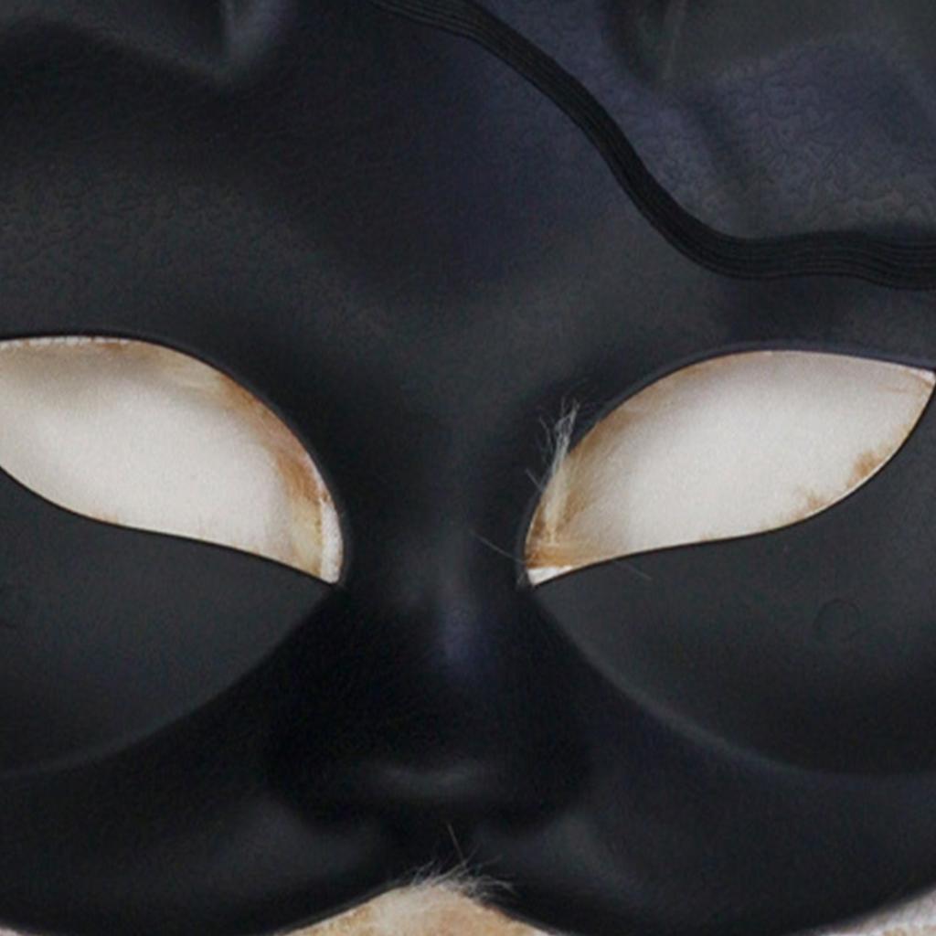 Maschera di Volpe Lupo Peluche Gatti Maschera Mezza Faccia Maschera per Occhi Volpi Gatti Lupo Costume Cosplay per Halloween Mascherate