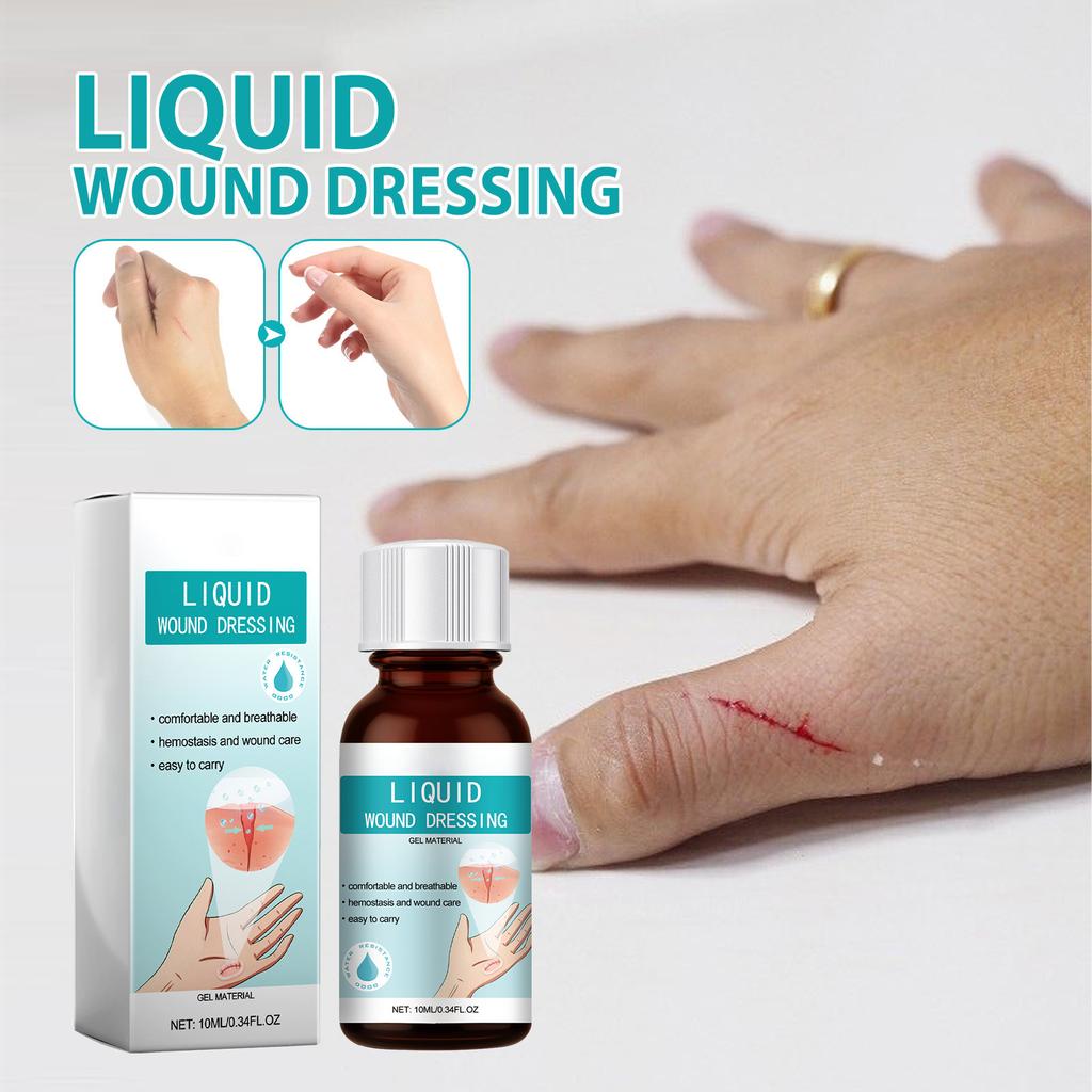 Wound Relief Gel, Liquid Wound Suture Glue, Isolate And Keep Dry 10ml