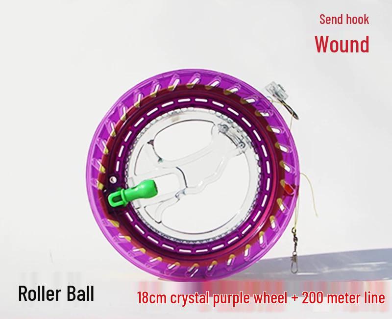 

Катушка для кайта Weifang Crystal с самоблокирующимся колесом для взрослых и детей - Инструмент для запуска кайта с полым дизайном