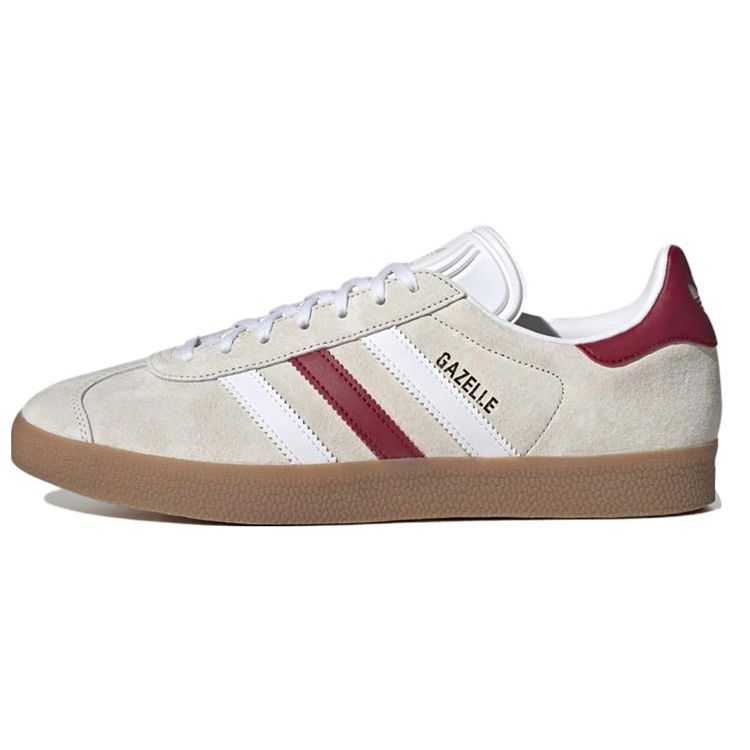 Кроссовки унисекс adidas Gazelle Aluminium Burgundy Cream Cloud-White Collegiate-Burgundy IG0672 43⅓