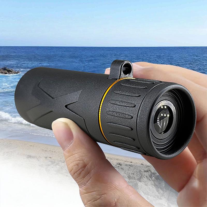 HD Portable Monocular Telescope with Night Vision and High Magnification for Outdoor and Phone Camera Use.