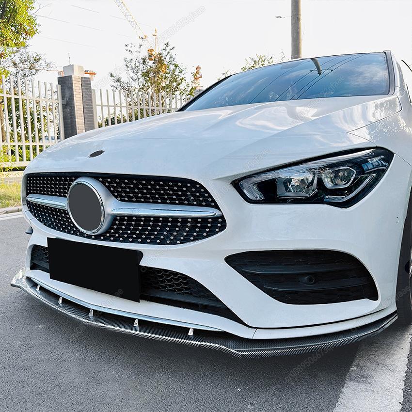 Car Front Bumper Lip For Mercedes Benz CLA Class C118 W118 X118 CLA180 200 220 250 CLA35 CLA45 AMG 2019-2023 Splitter Diffuser