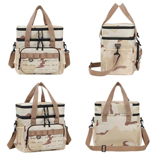 Isolatietas Dik Oxford Doek Waterdicht Slijtvast Lunchkoeltas Grote Capaciteit Dubbellaags Indeling Lunchtas