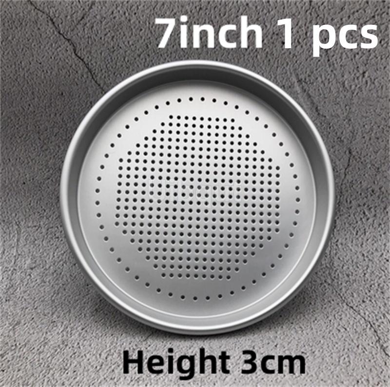 6 7 8 Inch Leaky Round Bread Aluminium Pizza Pan Pie Tray Mold Steaming Plate Cookie Cooling Net DIY Baking Gadgets And Tools