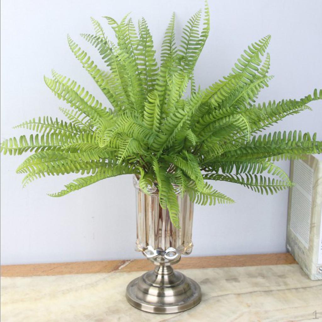 

7-branch Green Persian Leaf Artificial Grass Leaves Plant Home DIY Decor