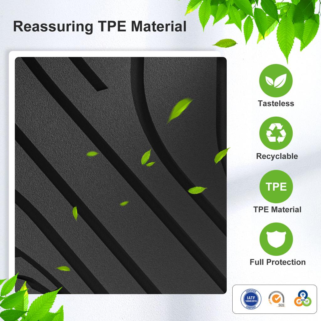 for Nissan Titan 2017 - 2024 TPE 3D Car Cargo Liner Trunk Pad Odorless Tray Accessories Black